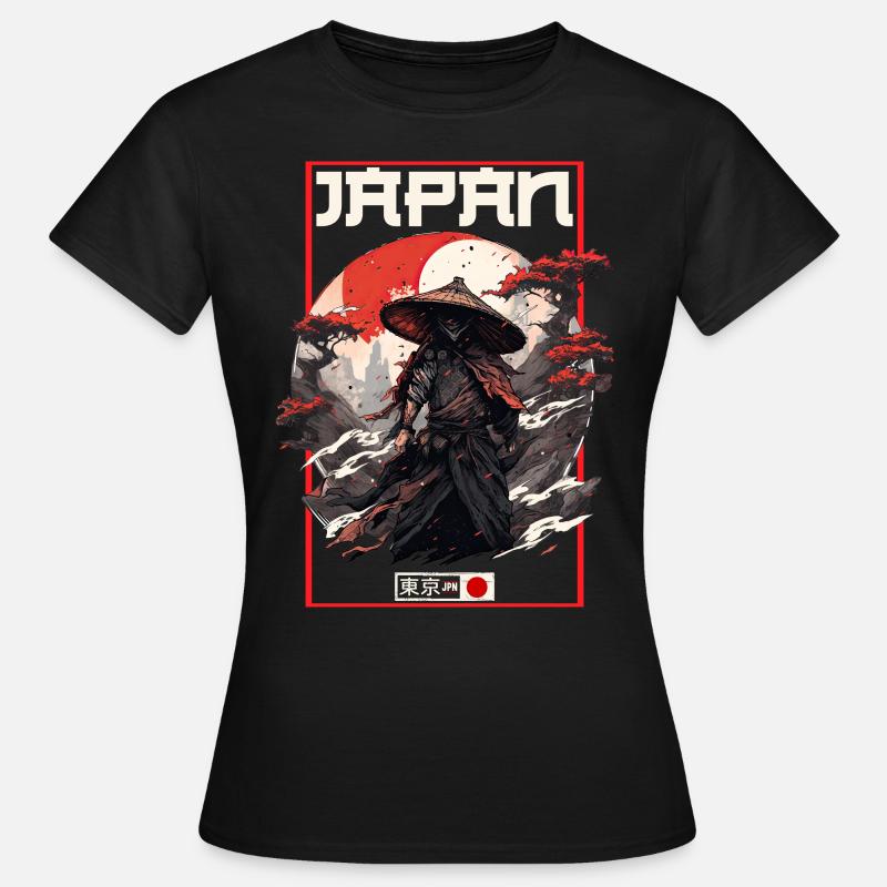 Asia 80s Japanese Retro Samurai Samurai - Women's T-Shirt - black