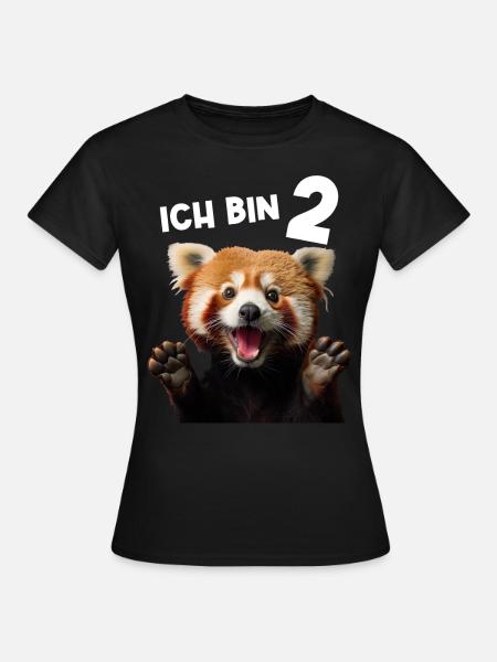 2 Jahre Kleiner Roter Panda Pandas 2. Geburtstag - Frauen T-Shirt - Schwarz