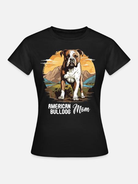 Hund American Bulldog - Frauen T-Shirt - Schwarz