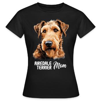 Chien Airedale Terrier - T-shirt Femme - noir - Devant - AI Model Female 172 dark (172cm)