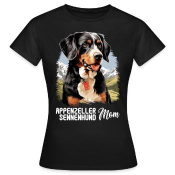 Hund Appenzeller Sennenhund - Frauen T-Shirt - Schwarz - Vorne - AI Model Female 172 dark (172cm)