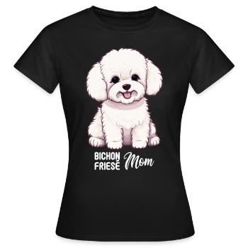 Hund Bichon Friesé - Frauen T-Shirt - Schwarz - Vorne - AI Model Female 172 dark (172cm)