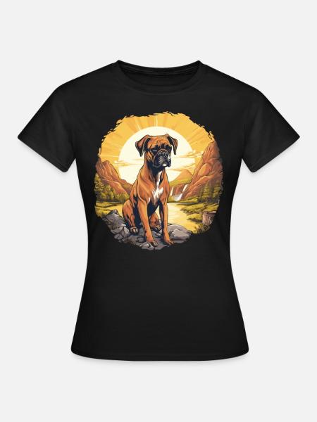 Hund Boxer - Frauen T-Shirt - Schwarz