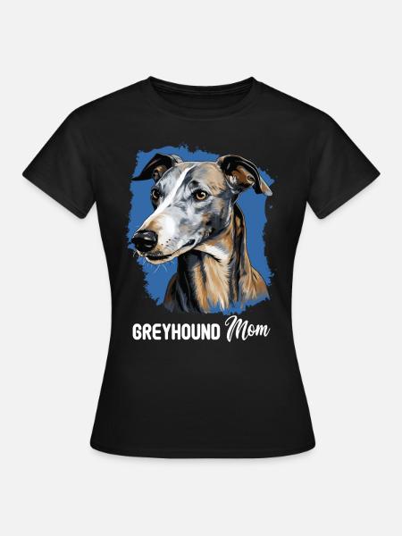 Hund Greyhound - Frauen T-Shirt - Schwarz