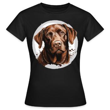 Labrador - T-shirt Femme - noir - Devant - AI Model Female 172 dark (172cm)