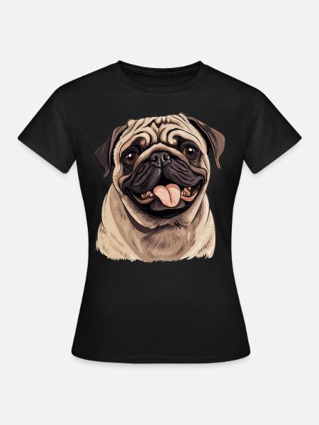 Mops - Frauen T-Shirt - Schwarz
