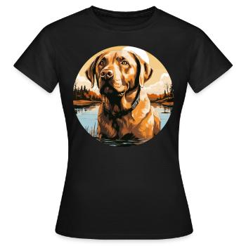 Labrador - T-shirt Femme - noir - Devant - AI Model Female 172 dark (172cm)