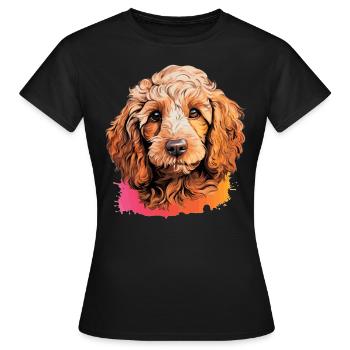 Caniche - T-shirt Femme - noir - Devant - AI Model Female 172 dark (172cm)