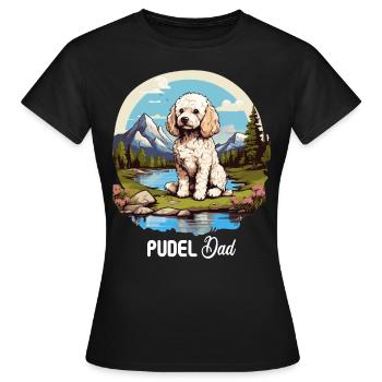 Caniche - T-shirt Femme - noir - Devant - AI Model Female 172 dark (172cm)