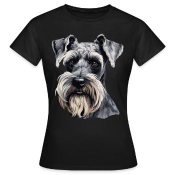 Schnauzer géant - T-shirt Femme - noir - Devant - AI Model Female 172 dark (172cm)