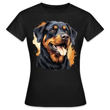 Rottweiler - T-shirt Femme - noir - Devant - AI Model Female 172 dark (172cm)