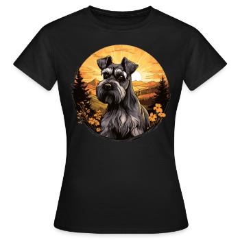 Schnauzer géant - T-shirt Femme - noir - Devant - AI Model Female 172 dark (172cm)