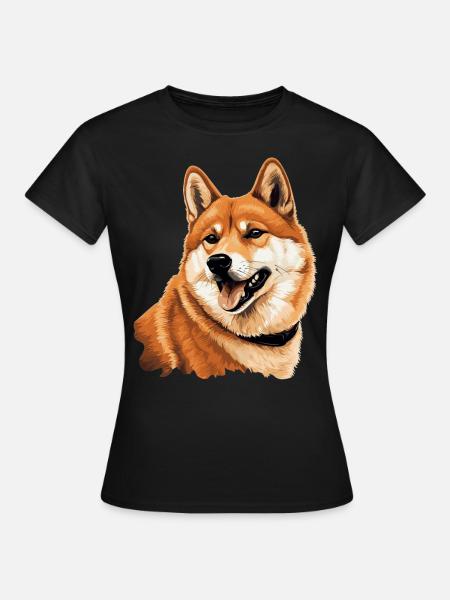 Shiba Inu - Dame-T-shirt - sort