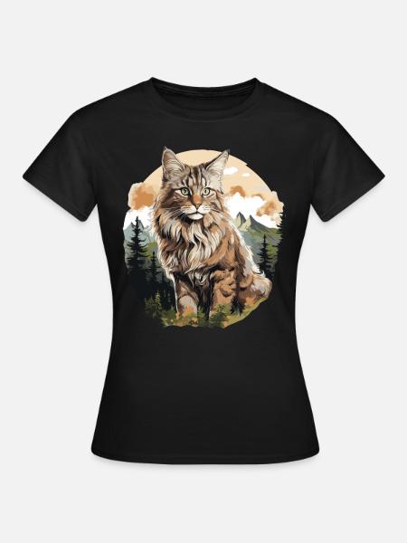 Norwegian Forest Cat - Frauen T-Shirt - Schwarz