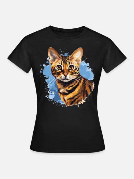 Bengal Cat - Frauen T-Shirt - Schwarz