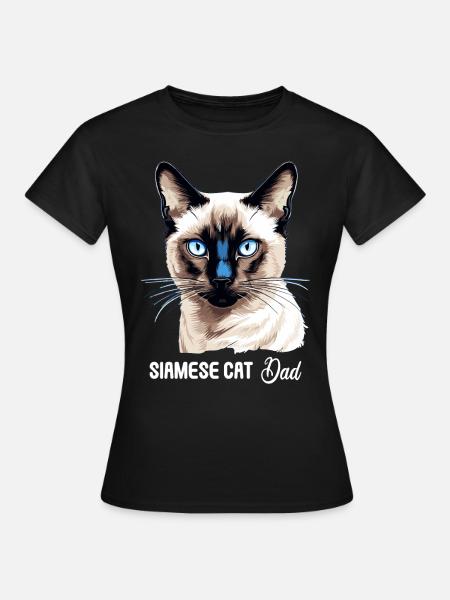 Siamese Cat Siamkatze - Frauen T-Shirt - Schwarz