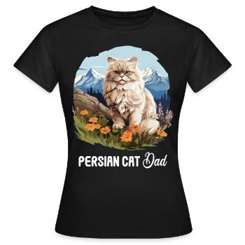 Persian Cat Perser Katze - Frauen T-Shirt - Schwarz - Vorne - AI Model Female 172 dark (172cm)
