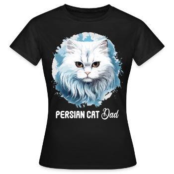 Persian Cat Perser Katze - Frauen T-Shirt - Schwarz - Vorne - AI Model Female 172 dark (172cm)