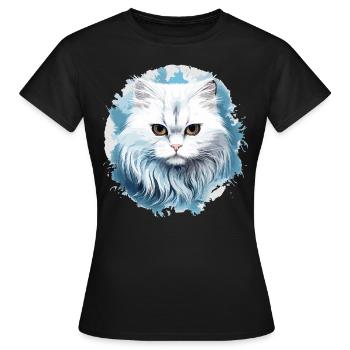 Persian Cat Perser Katze - Frauen T-Shirt - Schwarz - Vorne - AI Model Female 172 dark (172cm)