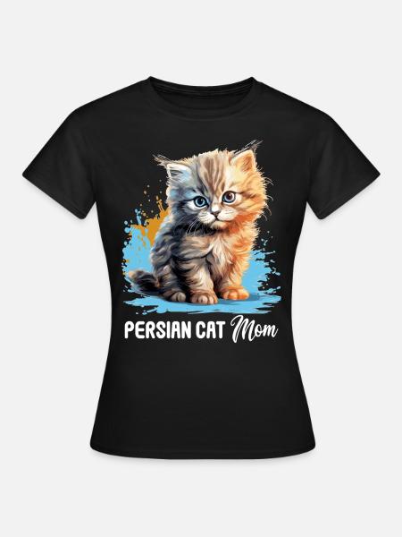 Persian Cat Perser Katze - Frauen T-Shirt - Schwarz