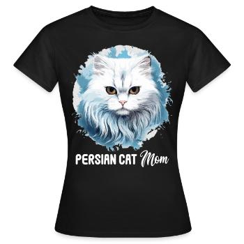 Persian Cat Perser Katze - Frauen T-Shirt - Schwarz - Vorne - AI Model Female 172 dark (172cm)