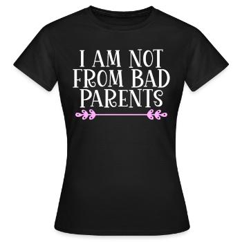 Je ne suis pas de mauvais parents Denglish - T-shirt Femme - noir - Devant - AI Model Female 172 dark (172cm)