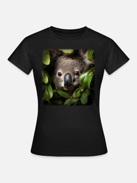 Koalas realistic Koala - Dame-T-shirt - sort