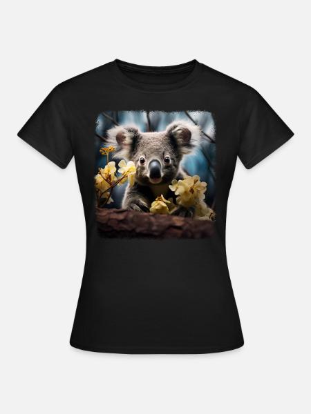 Koalas realistic Koala - Frauen T-Shirt - Schwarz