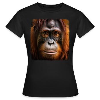 Orangs-outans réalistes Orangs-outans - T-shirt Femme - noir - Devant - AI Model Female 172 dark (172cm)