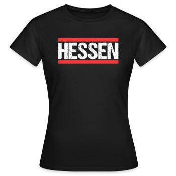 Hesse Hessin Hessen - Frauen T-Shirt - Schwarz - Vorne - AI Model Female 172 dark (172cm)