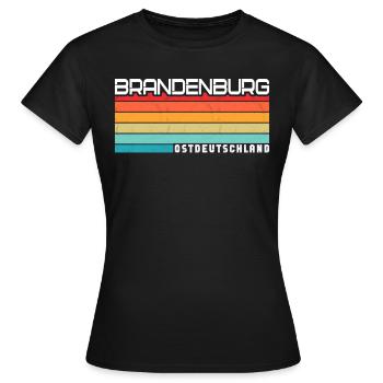 Brandenburger Brandenburgerin Brandenburg - Frauen T-Shirt - Schwarz - Vorne - AI Model Female 172 dark (172cm)