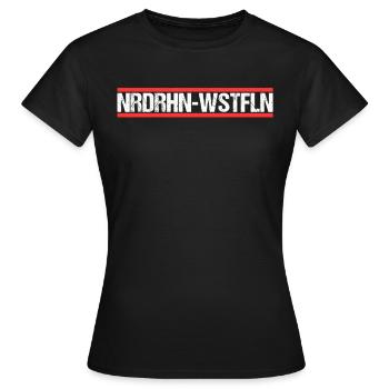 NRW Nordrhein Westfalen - Frauen T-Shirt - Schwarz - Vorne - AI Model Female 172 dark (172cm)