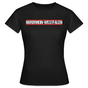 NRW Nordrhein Westfalen - Frauen T-Shirt - Schwarz - Vorne - AI Model Female 172 dark (172cm)