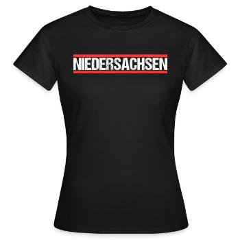 Niedersachse Niedersächsin Niedersachsen - Frauen T-Shirt - Schwarz - Vorne - AI Model Female 172 dark (172cm)