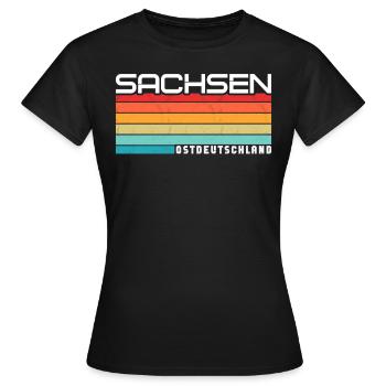 Saxon Saxon Saxony - T-shirt Femme - noir - Devant - AI Model Female 172 dark (172cm)