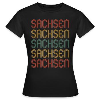 Saxon Saxon Saxony - T-shirt Femme - noir - Devant - AI Model Female 172 dark (172cm)