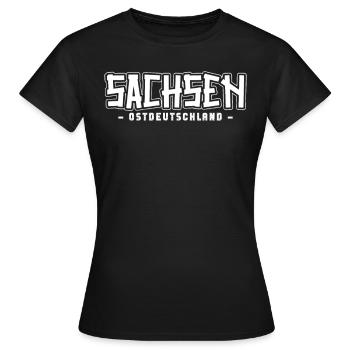 Saxon Saxon Saxony - T-shirt Femme - noir - Devant - AI Model Female 172 dark (172cm)