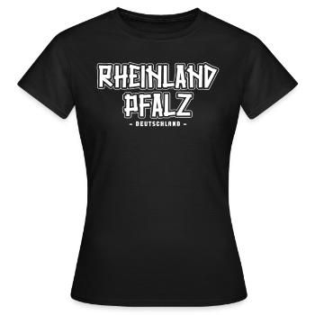 Rhénanie-Palatinat Palatinat Rhénanie-Palatinat - T-shirt Femme - noir - Devant - AI Model Female 172 dark (172cm)