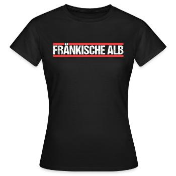 Fränkische Alb - Frauen T-Shirt - Schwarz - Vorne - AI Model Female 172 dark (172cm)