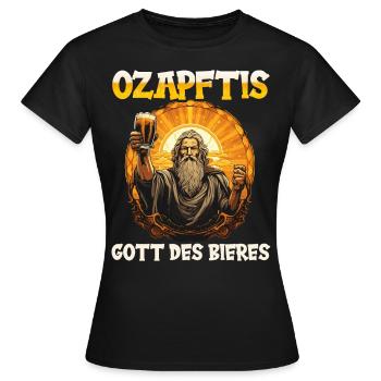 Buveur de bière Amateurs de bière Boire de l’alcool Bière de fête - T-shirt Femme - noir - Devant - AI Model Female 172 dark (172cm)