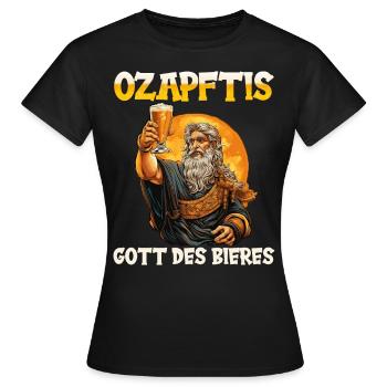 Buveur de bière Amateurs de bière Boire de l’alcool Bière de fête - T-shirt Femme - noir - Devant - AI Model Female 172 dark (172cm)