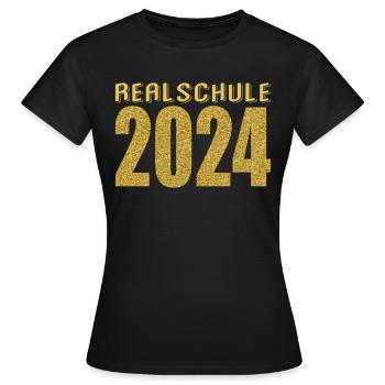 Realschule Junge Mädchen Realschule 2024 - Frauen T-Shirt - Schwarz - Vorne - AI Model Female 172 dark (172cm)