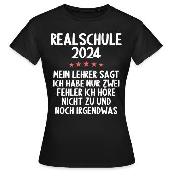 Realschule Junge Mädchen Realschule 2024 - Frauen T-Shirt - Schwarz - Vorne - AI Model Female 172 dark (172cm)