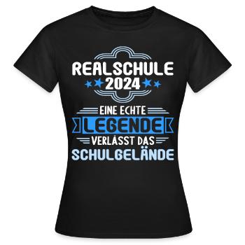 Realschule Junge Mädchen Realschule 2024 - Frauen T-Shirt - Schwarz - Vorne - AI Model Female 172 dark (172cm)