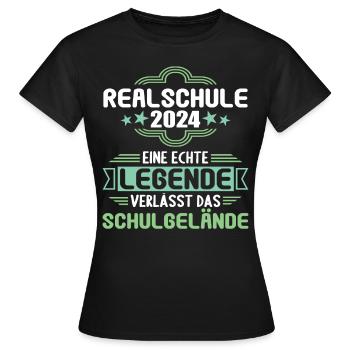 Realschule Junge Mädchen Realschule 2024 - Frauen T-Shirt - Schwarz - Vorne - AI Model Female 172 dark (172cm)
