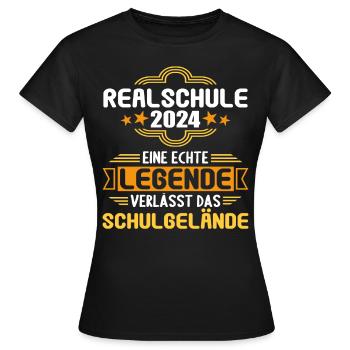 Realschule Junge Mädchen Realschule 2024 - Frauen T-Shirt - Schwarz - Vorne - AI Model Female 172 dark (172cm)