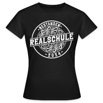 Realschule Junge Mädchen Realschule 2024 - Frauen T-Shirt - Schwarz - Vorne - AI Model Female 172 dark (172cm)