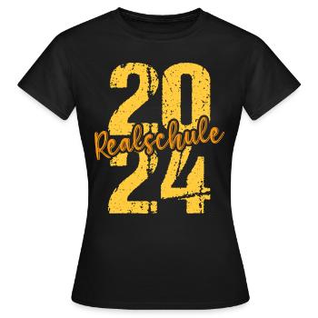 Realschule Junge Mädchen Realschule 2024 - Frauen T-Shirt - Schwarz - Vorne - AI Model Female 172 dark (172cm)