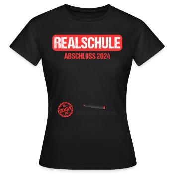 Realschule Junge Mädchen Realschule 2024 - Frauen T-Shirt - Schwarz - Vorne - AI Model Female 172 dark (172cm)