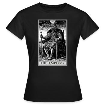 Tarotkarte The Emperor Der Herrscher - Frauen T-Shirt - Schwarz - Vorne - AI Model Female 172 dark (172cm)